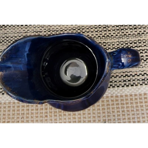 Blue handpainted pitcher - Picture 4 of 5